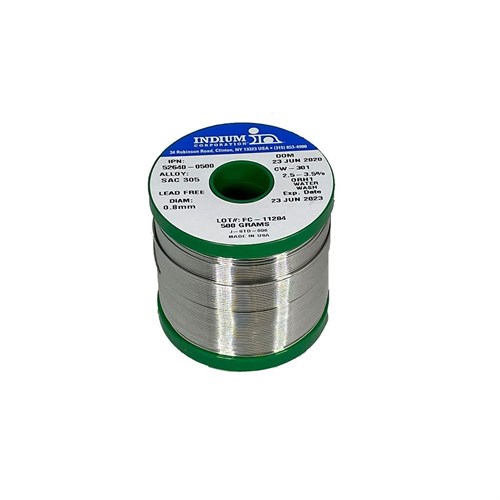 Indium Solder Wire CW301 (2.5-3.5%) SAC305 0.8mm - 500G Reel