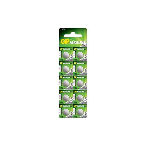 Alkaline Coin Battery cell GPA76 LR44 pack of 10