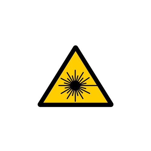 Lasermet Warning Triangle Label 16mm x 16mm