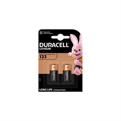 Duracell CR123A 3V Lithium Camera Battery 2 Pk