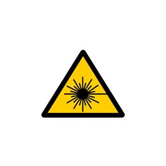 Lasermet Warning Triangle Label 16mm x 16mm