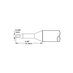 Metcal CVC-6CH0010A cartridge chisel access 1.0mm